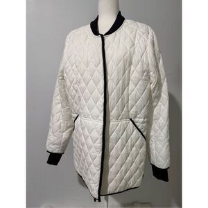 Calvin Klein white black performance puffer leight weight  jacket 1X